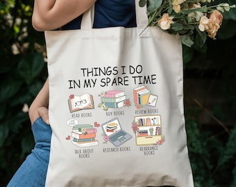 Book Tote Bag Library Tote Bag Bookish Gifts Book Club Gifts Library Bag Canvas Tote Bag Book Lover Gifts Book Bag Reading Gifts
