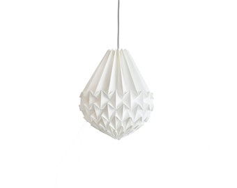 XL Acorn origami paper lampshade | white pendant light