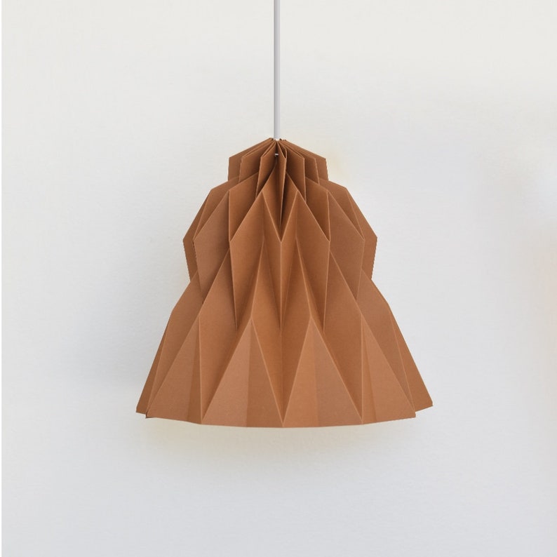 Bisque Origami Paper Lampshade Luma Amaryl pendant light for modern decorative lighting Bisque