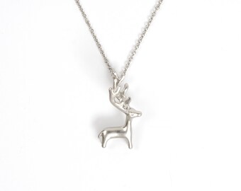 Herten ketting / gewei ketting / zilveren gewei ketting / elk gewei hanger / gewei sieraden / herten gewei sieraden / herten sieraden / geweien / Valentijn
