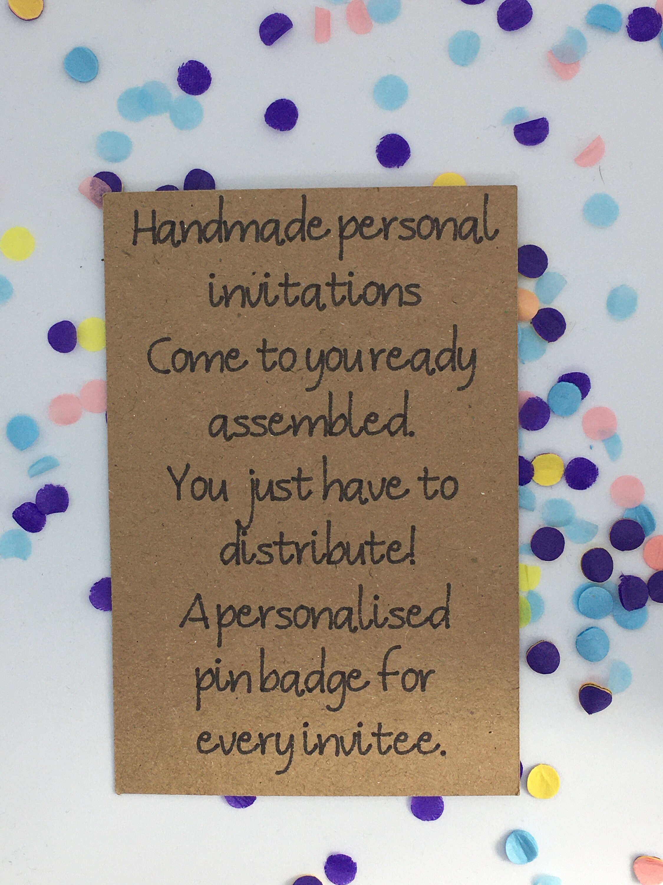 Personalised Party Invitations With Name Badges for Each Etsy UK