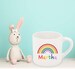 Personalised kids rainbow mugs, birthday gift for toddler, for girls, for boys, rainbow gifts, kids party favour, rainbow gifts for kids 