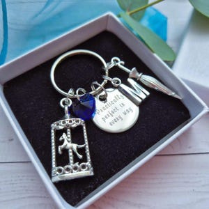 Mary Poppins Charm Keyring or Bag Clip, Perfect in Every Way Musical Theatre Gift