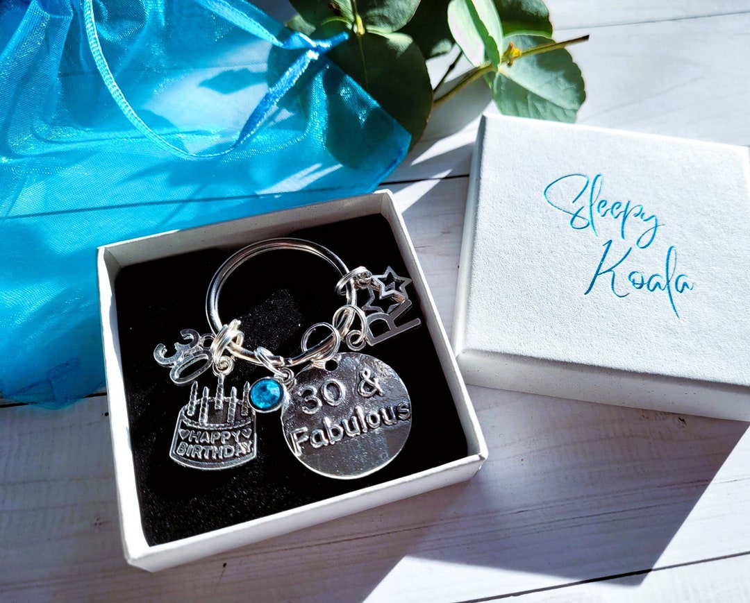 Personalized 30th Birthday Keyring – 