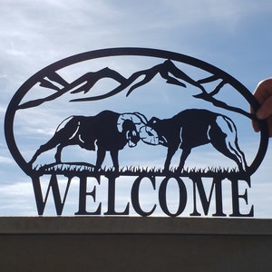 Big Horn Sheep Wildlife Metal Sign