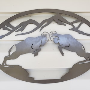 Big Horn Sheep Metal Sign