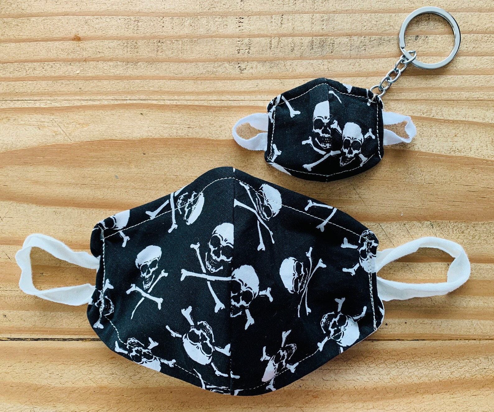 Female Face Mask and Mini Mask Keychain Etsy