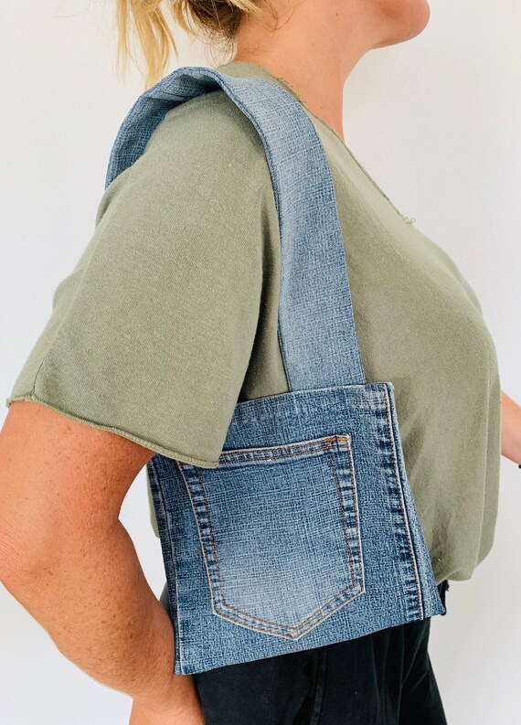 Recycled Denim Bag Etsy
