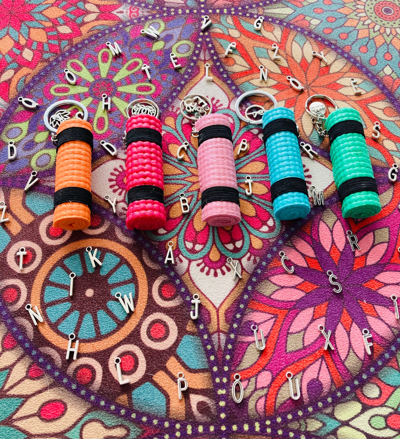 Personalised Yoga Keyring Etsy