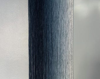 Marea baja — Arte de fibra tejido a mano para colgar en la pared (58 x 114 cm)