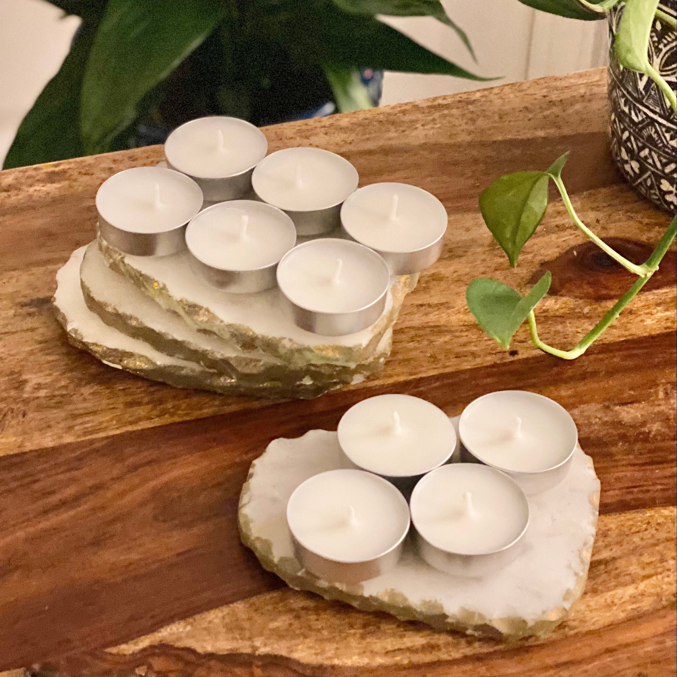 Set of 10 Scented Tea Lights, Scented Tea Light Candles, Premium Tea