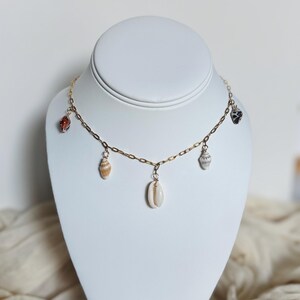 Thalia Inspired, Shell charm  necklace - TARNISH RESISTANT summer necklace - beach charm necklace - sea shell necklace