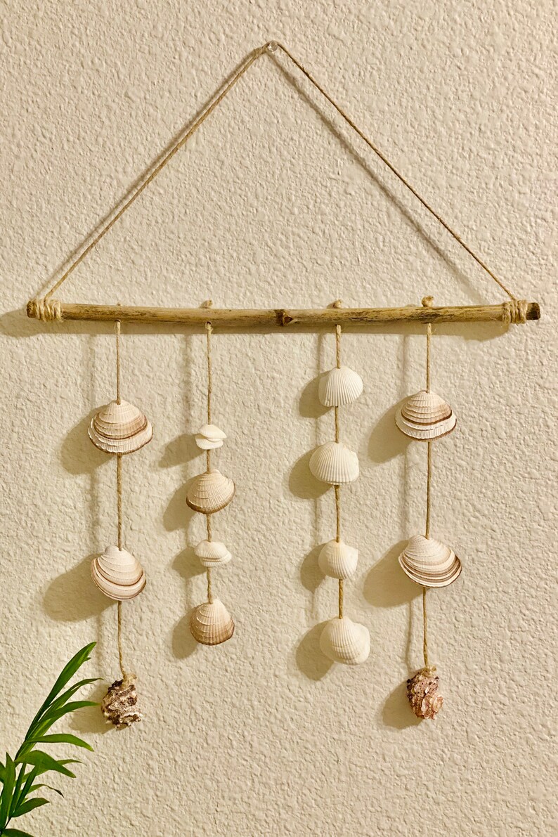Sea Shell Beach Wall Hanging Handmade Beach Decor With Etsy