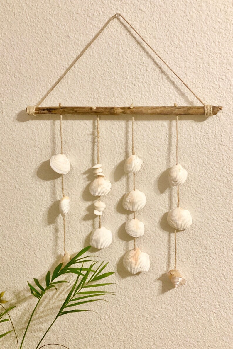 Sea Shell Beach Wall Hanging Handmade Beach Decor With Etsy