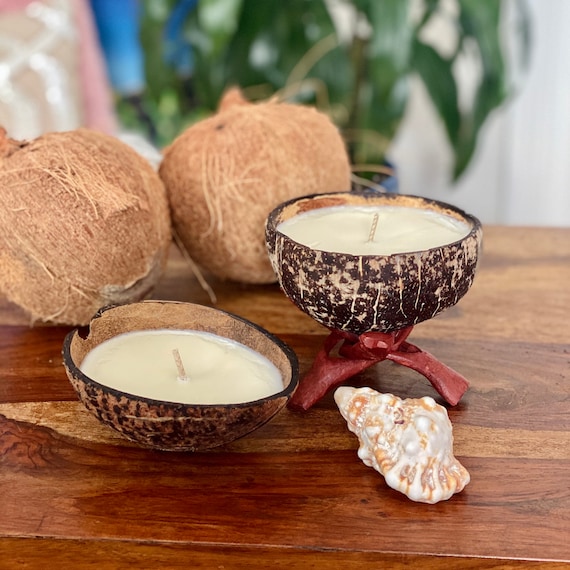 Coconut shell sale candle