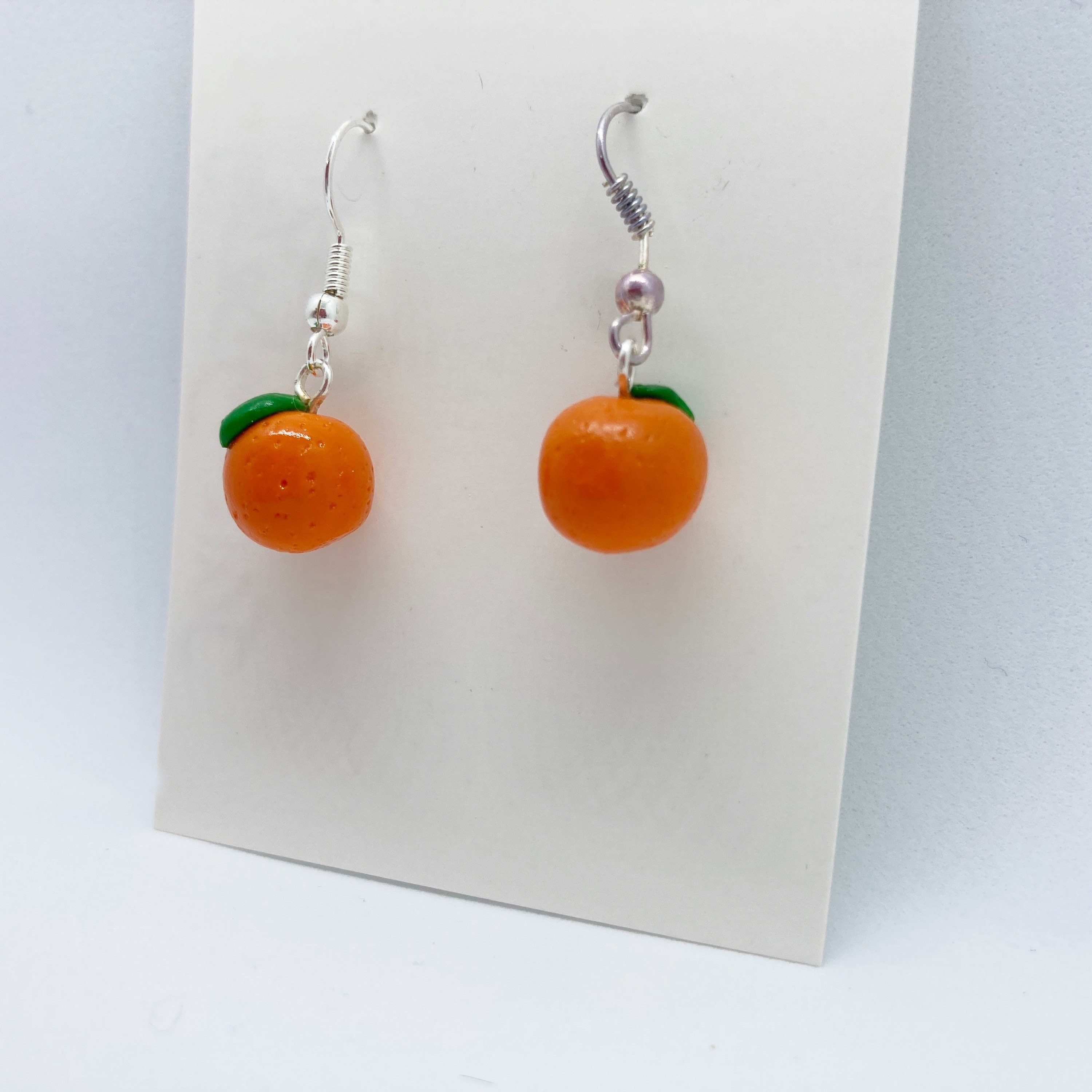 Orange fruit dangle earrings. Etsy