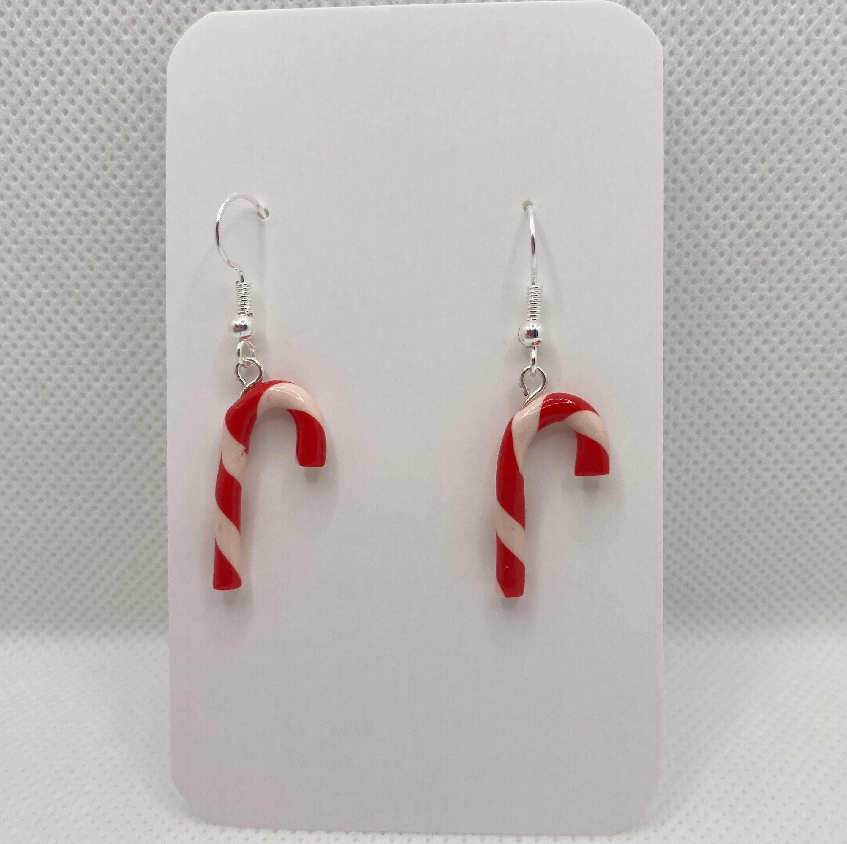 Candy Cane Christmas Earrings Etsy