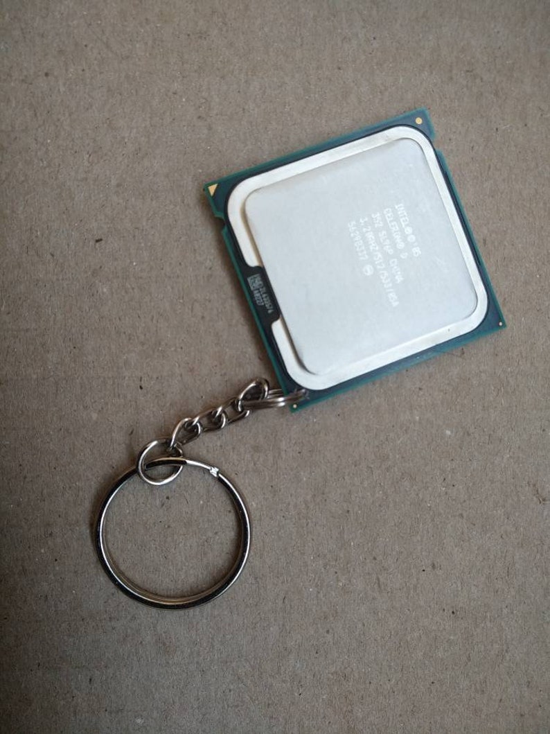 Computer chip keychain. Geek gift.Tech accessoriesprocessors Etsy