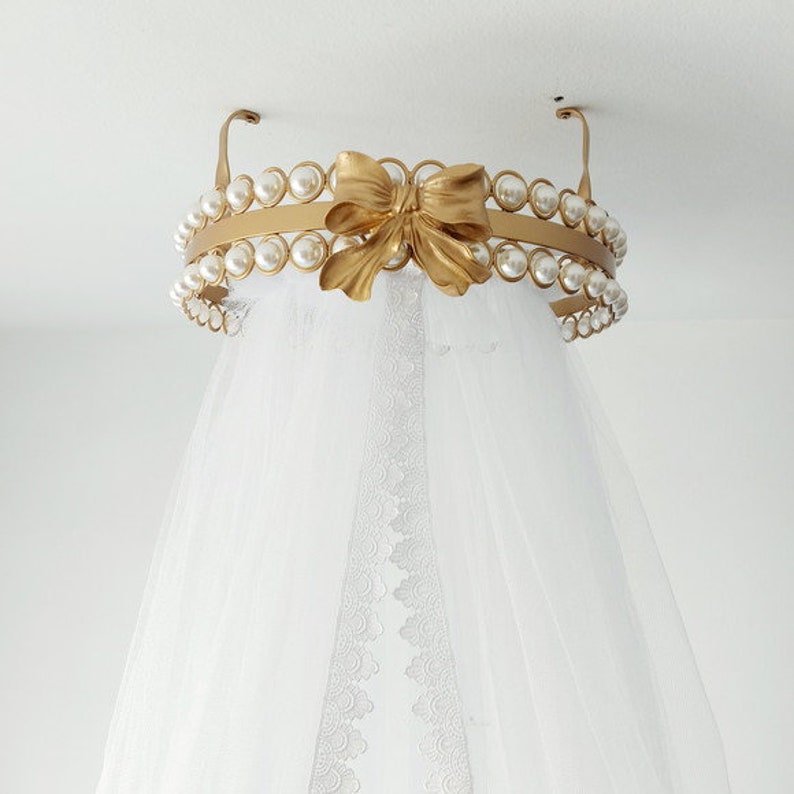Crown Canopy ribbon Bed Canopy Bed Crown Wall Crown Crown Etsy