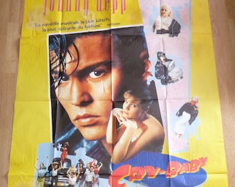 Cry baby john waters,johnny depp original vintage cinema poster