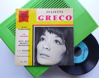 Gøre klart Fem frost Juliette Greco Original Record 7' Vinyl 45T - Etsy