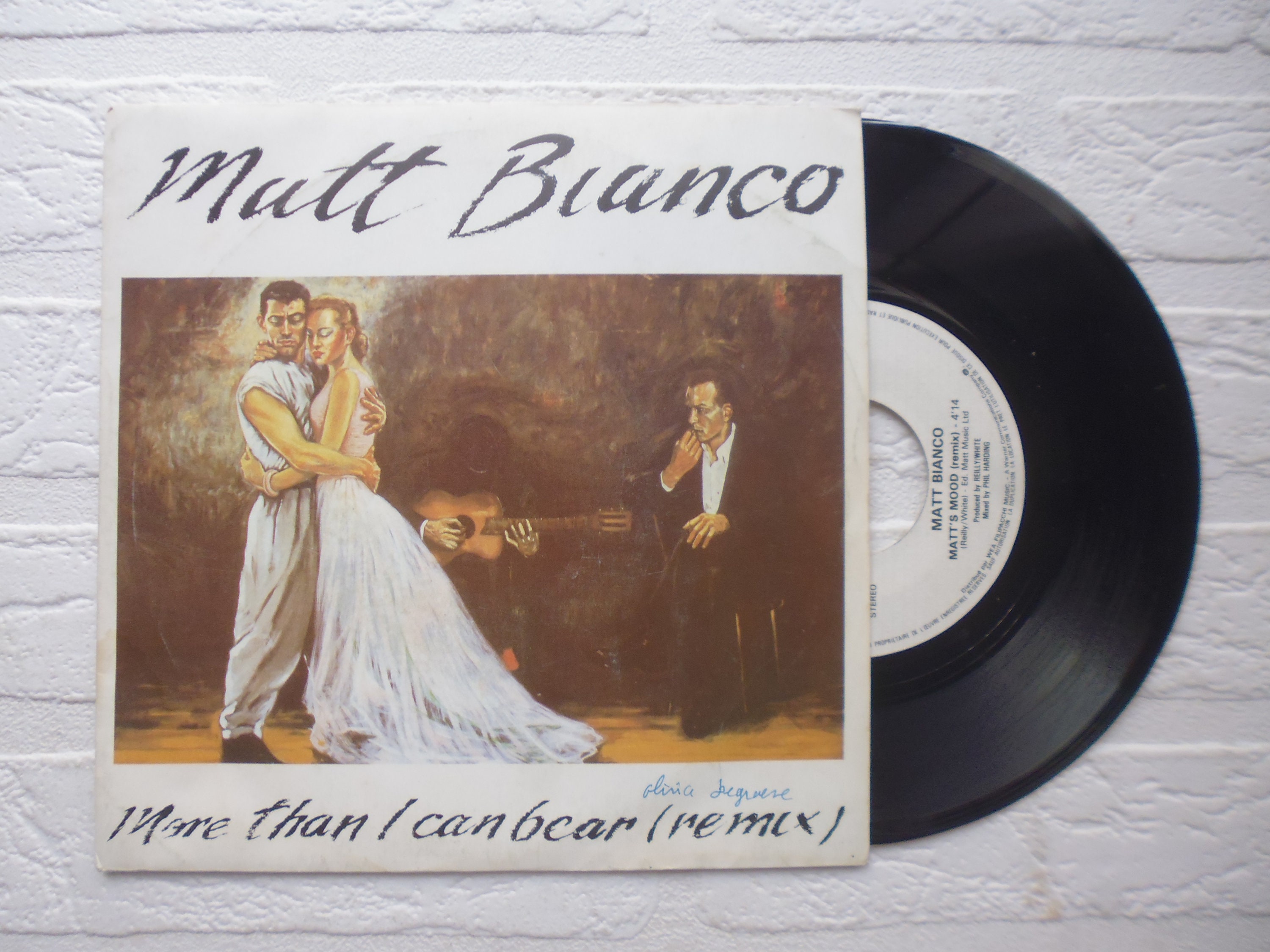 Matt Bianco More Than I Can Bear original record 7' Etsy Matt Bianco More Than I Can Bear original record 7' Etsy