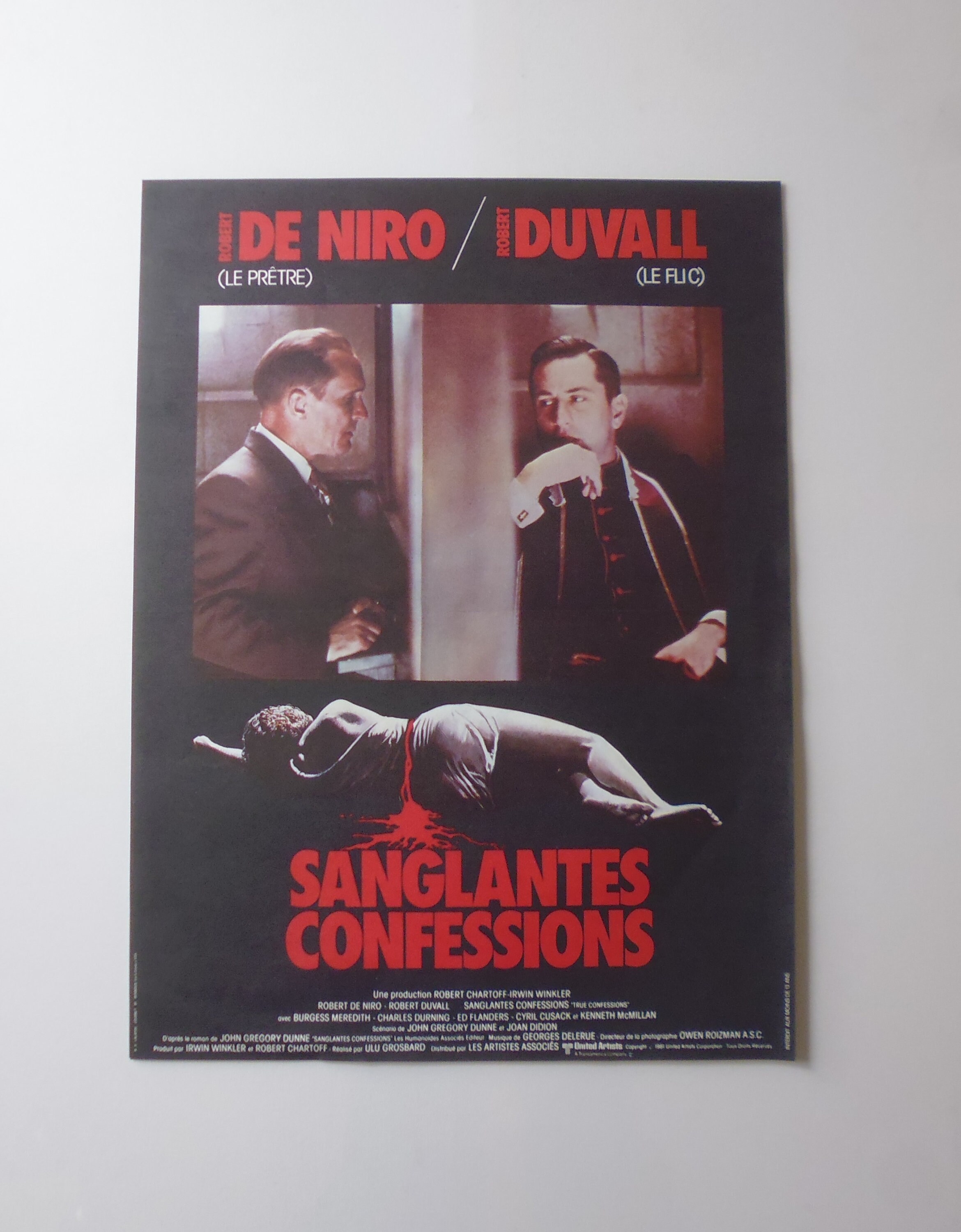 Sanglantes Confessions de Niro, Duvall Affiche Cinéma Originale