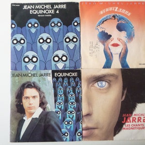 Set of 4 Jean Michel Jarre equinoxe 4 original record 7' vinyl 45T image 1