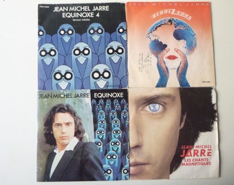 Set of 4 Jean Michel Jarre equinoxe 4 original record 7' vinyl 45T