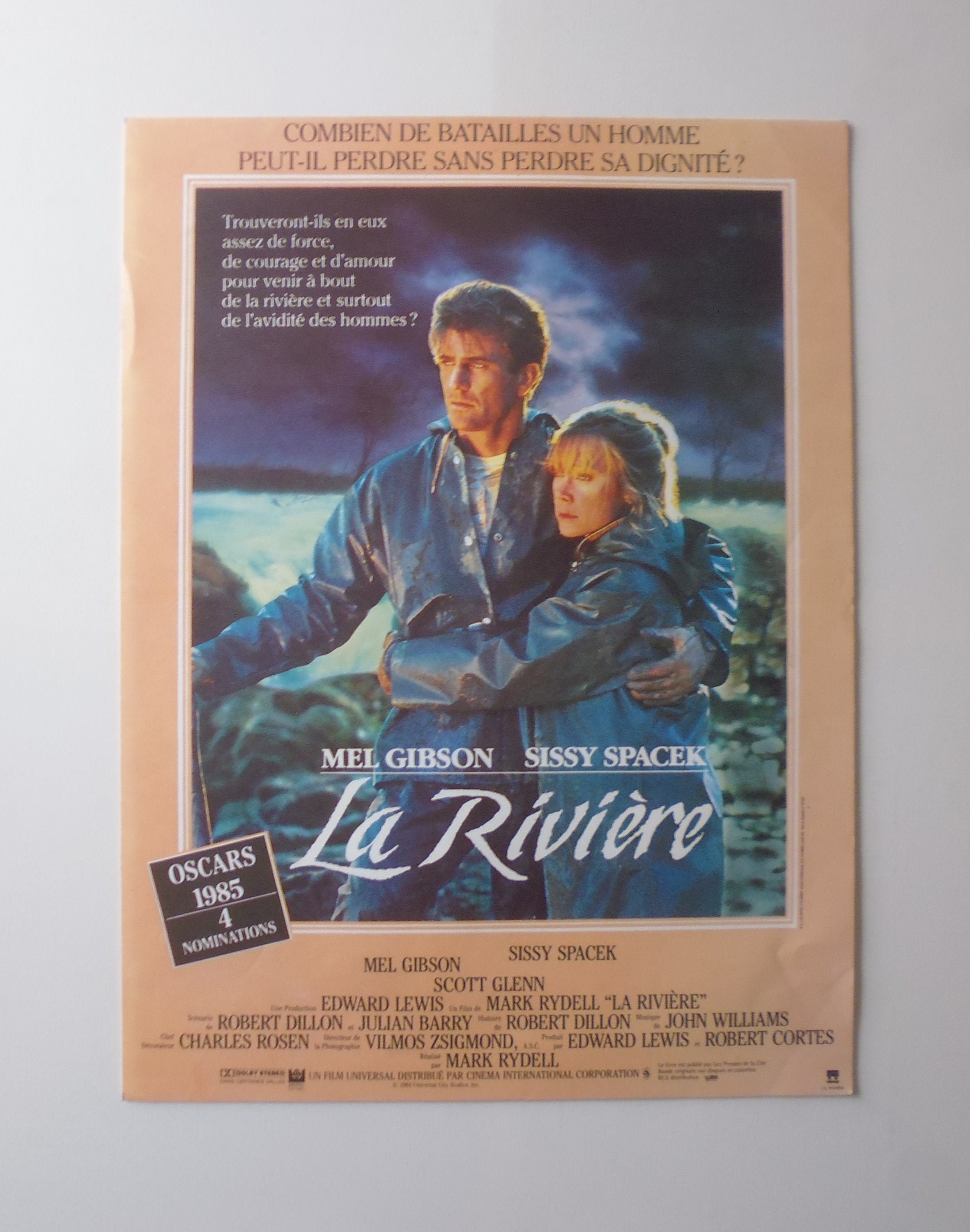 La Riviere Mel Gibson, Sissy Spacek Affiche Cinéma Originale