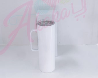 20oz Sublimation Mug with Handle, Sublimation Steel Mug, Insulated Mug, DIY Camp Mug, Blank Mug, Mug with Lid - Fast Shipping USA