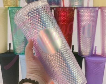 Studded 24oz Screw Top Tumbler, Double Walled Insulated, Wholesale, Bulk, Custom Blanks, Studded Tumblers With Lid and Straw | AKAKAUS