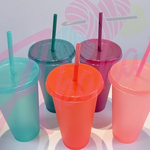 EFLYING 4 Packs Glass Cups with Lids and Straws, 24oz Wide Mouth
