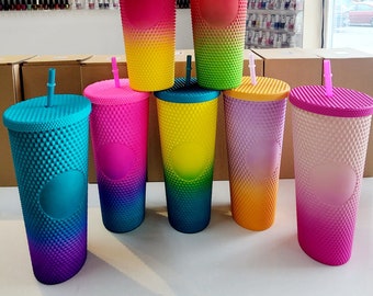 24oz Studded Tumbler, Screw Top, Double Walled Insulated, Wholesale, Bulk, Custom Blanks, Studded Tumblers With Lid and Straw | AKAKAUS