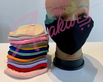 Cotton Face Mask - Cotton Adult or Teens Washable, Reusable/Cloth Face Masks, Breathable, 3 Layers - Fast Shipping and Shipped from the USA