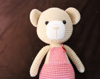 Baby Pink Bear - Handmade Crochet Amigurumi Dolls - ALREADY MADE - Perfect for Gifts - Home Decor - Accessories - Hug Toys - Fast Ship USA