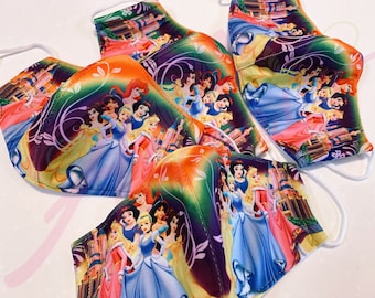 Disney Princess Kid Face Mask - Washable Children Kids Face Mask - Breathable - 3 layers - Fast Shipping