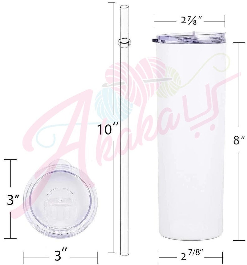 Bulk 20oz Straight White Sublimation Tumblers Wholesale Etsy