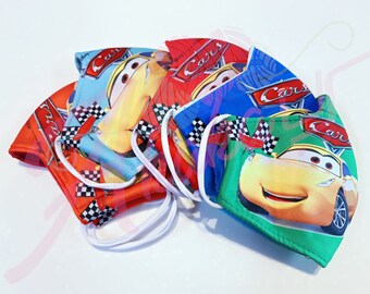 Car Kid Face Mask -Baby Face Mask - Washable Children Kids Face Mask - Breathable - Reuseable - 3 layers - 5yo to 10yo - Fast Shipping USA
