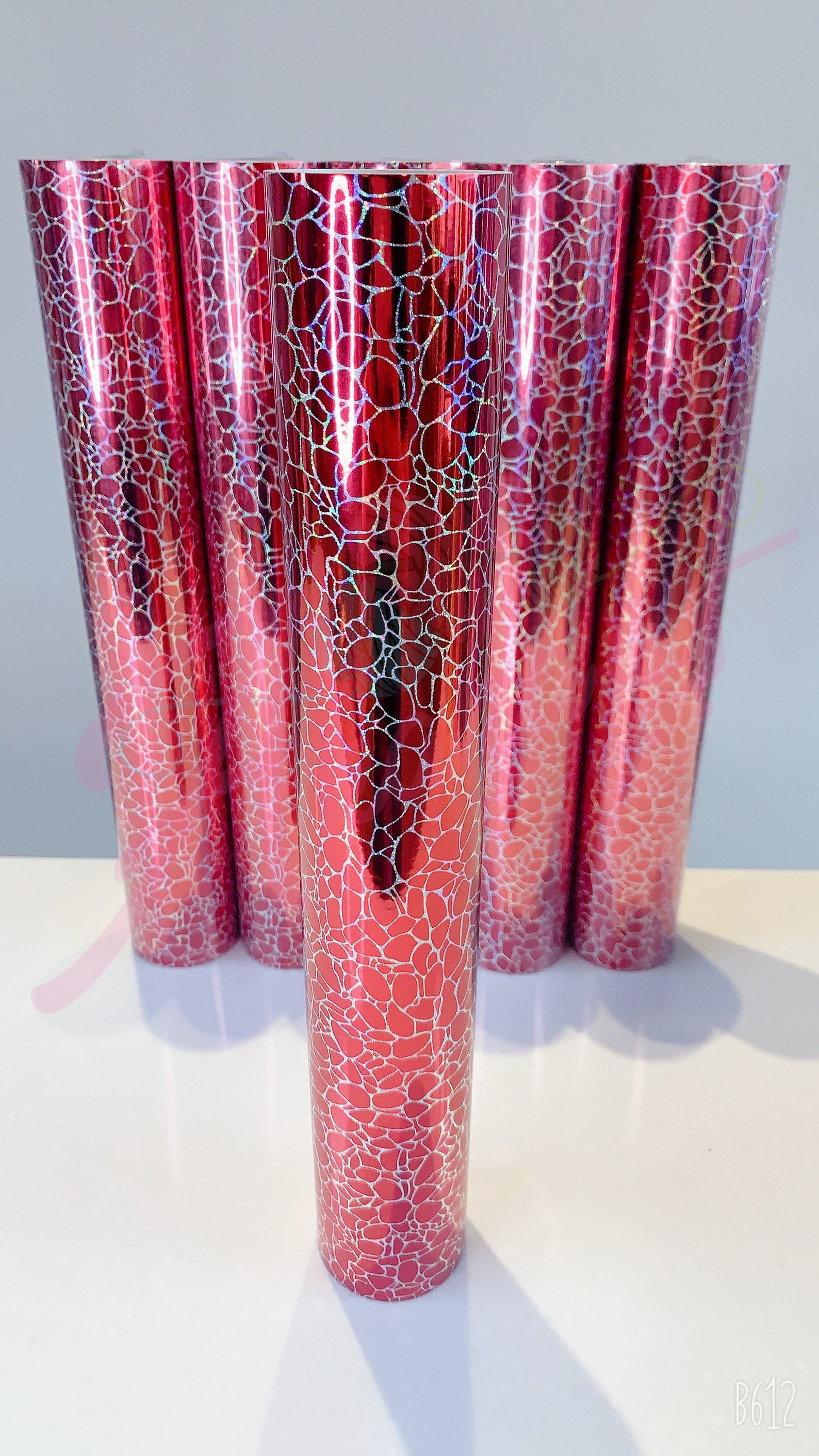 red holographic stone vinyl for cricut silhouette cutters
