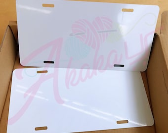 Sublimation License Plate for Car | Blank Aluminum License Plate, White License Plate,Blank License Plate, Sublimation Blank | Fast Ship USA