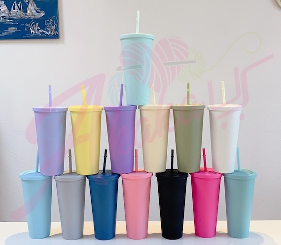 22 Oz Pastel Tumbler Pastel Matte Tumbler With Straw Customizable Blank  Tumblers Bulk With Lids and Straws Fast Shipping USA in Bulk -  Norway