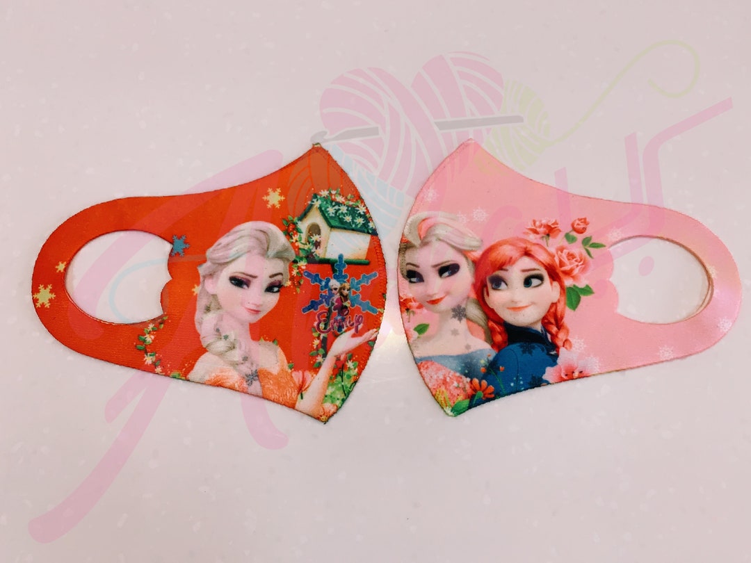 Elsa Frozen Princess Kid Face Mask - Washable Children Kids Face Mask ...