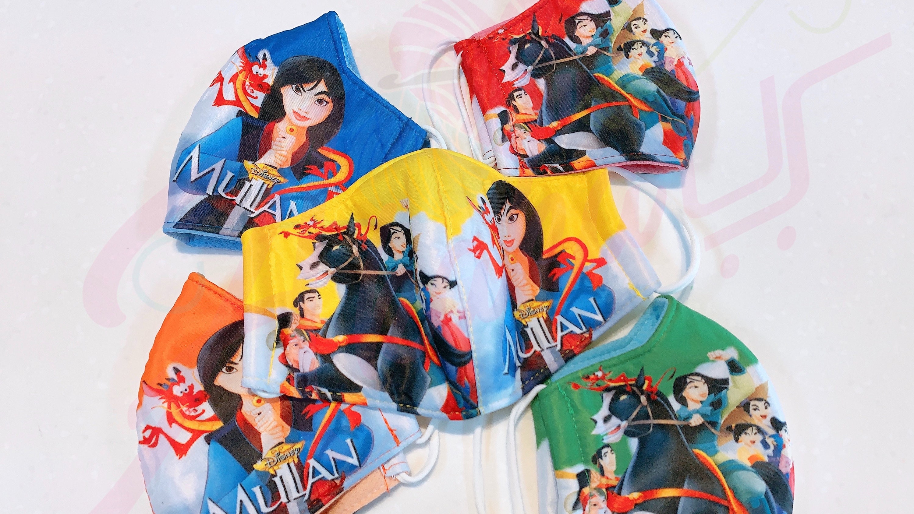 Mulan Kid Face Mask - Disney Face Mask - Washable Children Kids Face Mask - Breathable - 3 layers Cotton - Fast Shipping USA
