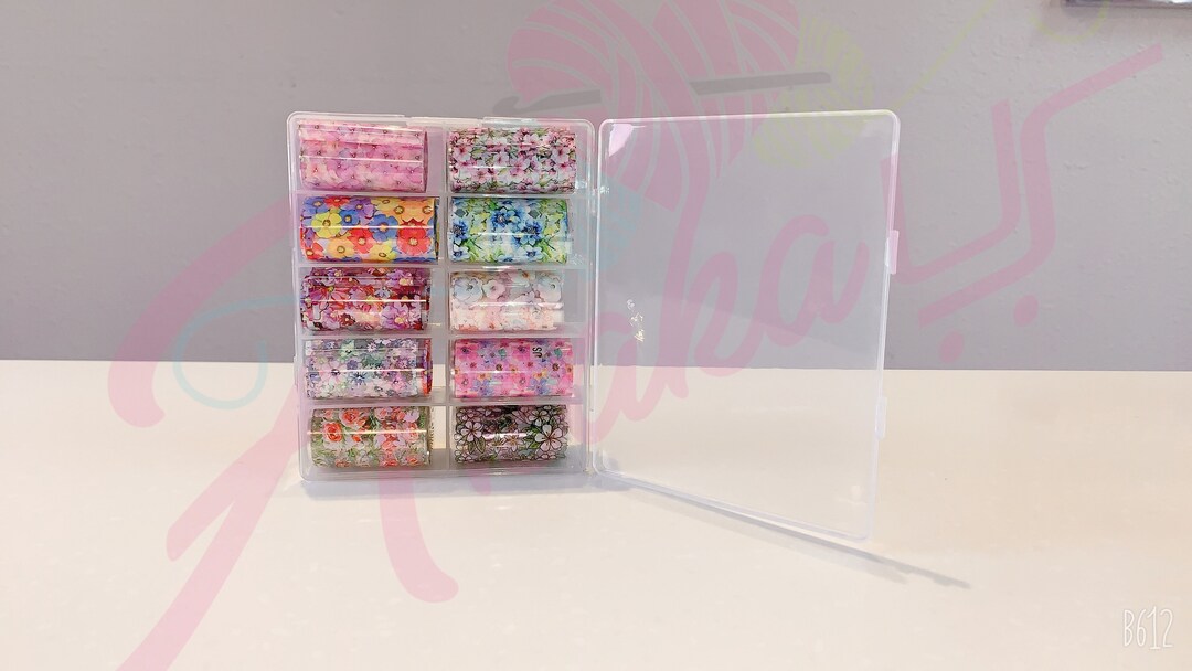 Flower Nail Foil Transfer Sticker Nail Art Stickers Tips Wraps Foil