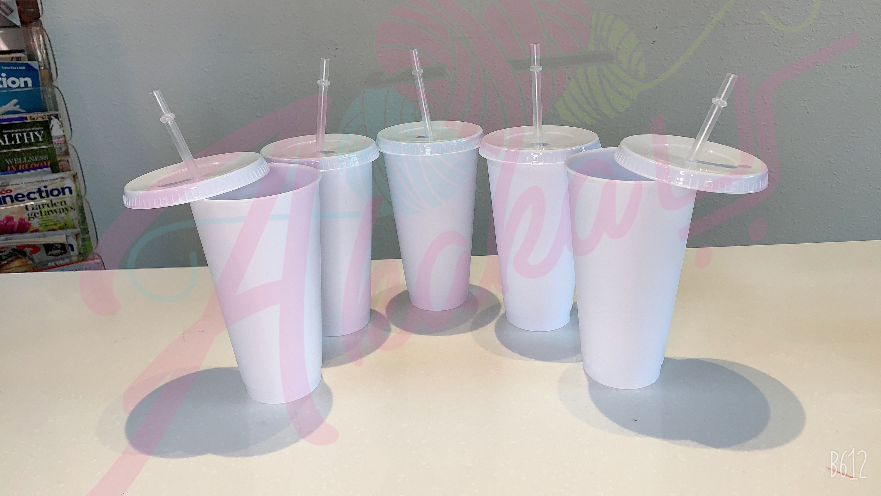 24oz White Cup | 24oz White Color Tumblers | Blank White Cups | W Lids &  Straws | Reusable Cold Cup | Pack of 5 | Fast Ship USA - Etsy