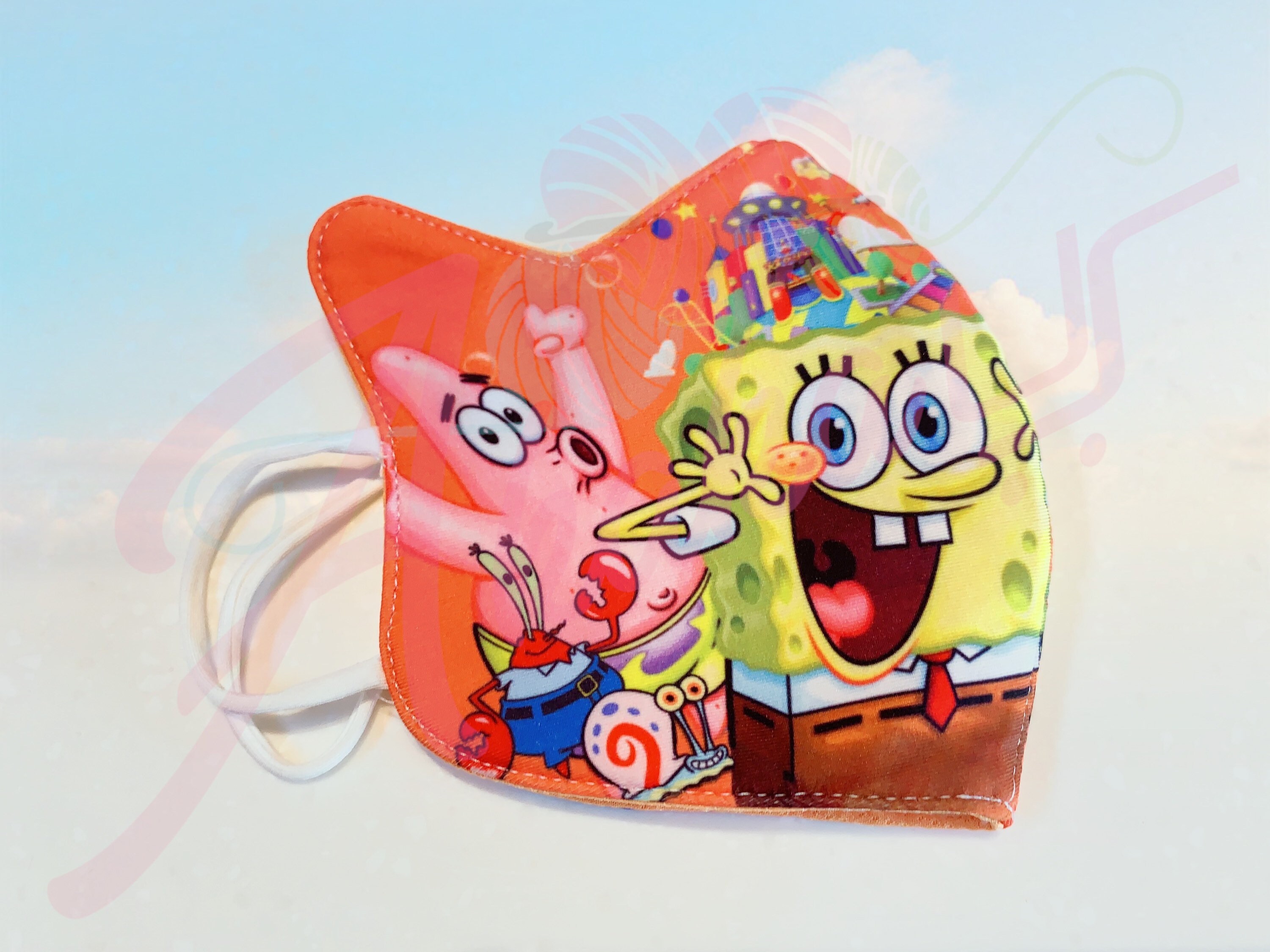 SpongeBob SquarePants Face Mask Washable Children Kids Face Etsy