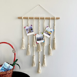 Présentoir photo mural, suspension pour photo, oeuvre d'art mural de galerie, porte-cartes photo, présentoir photo, décoration de dortoir, cadeau de nouvel an, cadeau d'amitié