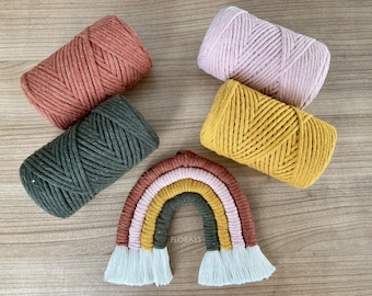 Handmade Macrame Rainbow Wall Hanging: Nursery Decor