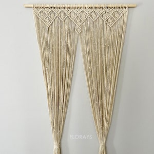 Macrame Curtain For Door or Window, Handmade Macrame Curtain,Macrame Curtain, Handmade Macrame Room Divider,Woven Decor,Bohomian Art Curtain
